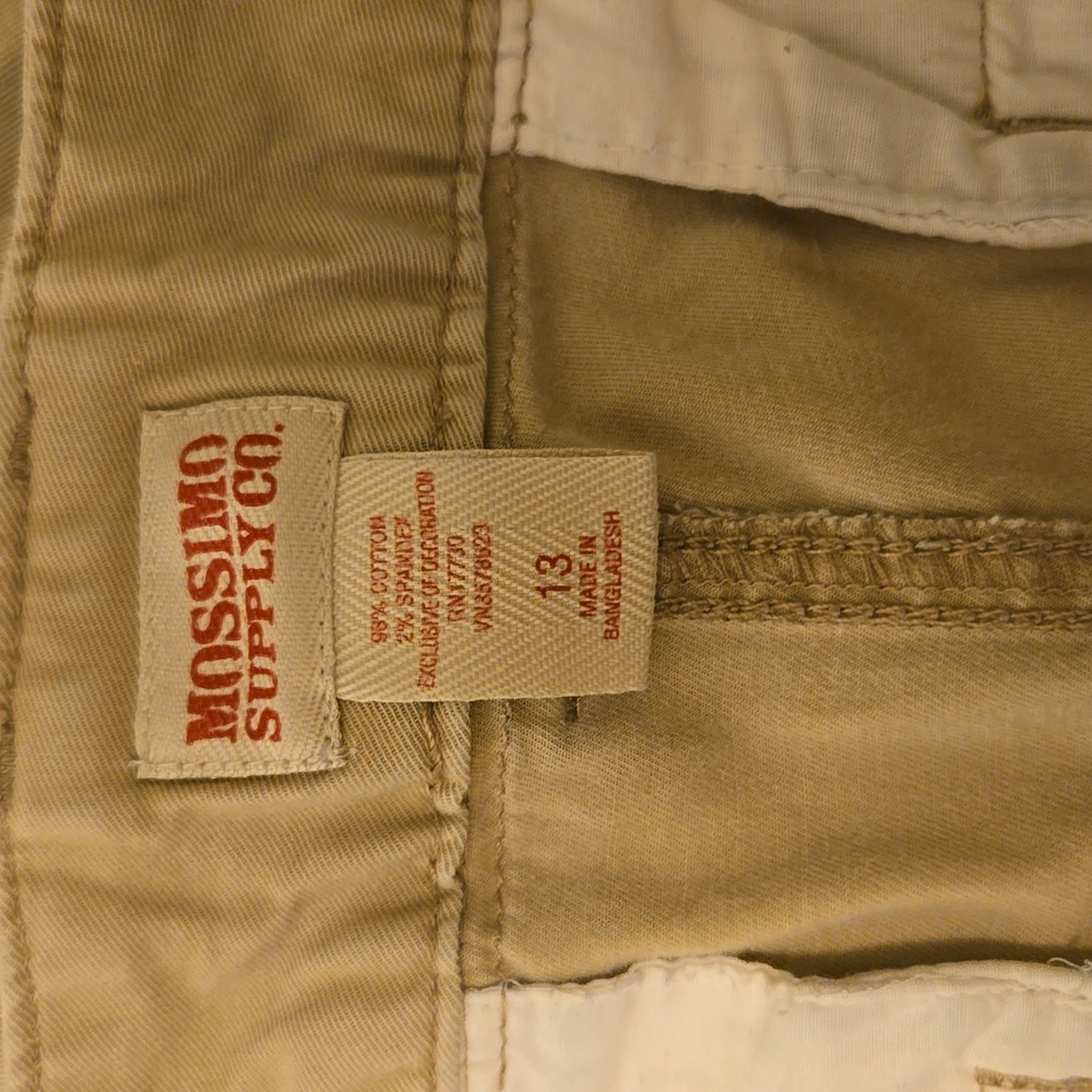 Mossimo Supply Co khaki pants juniors 13 - Picture 3 of 4